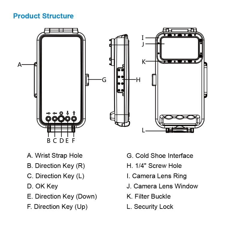 PULUZ 45m/147ft Waterproof Diving Case Photo Video Taking Underwater Housing Cover for iPhone 16 / 16 Pro / 15 / 15 Pro, Galaxy, Huawei, Xiaomi, Google Android OTG Smartphones with Type-C Port(White) - Galaxy S22+ 5G Cases by PULUZ | Online Shopping UK | buy2fix