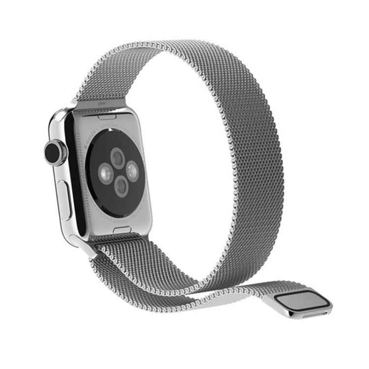 For Apple Watch 42mm Milanese Loop Magnetic Stainless Steel Watch Band(Silver) - Watch Bands by buy2fix | Online Shopping UK | buy2fix