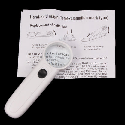 15X Handheld Exclamation Mark Type Magnifier with 2 LED - Consumer Electronics by buy2fix | Online Shopping UK | buy2fix