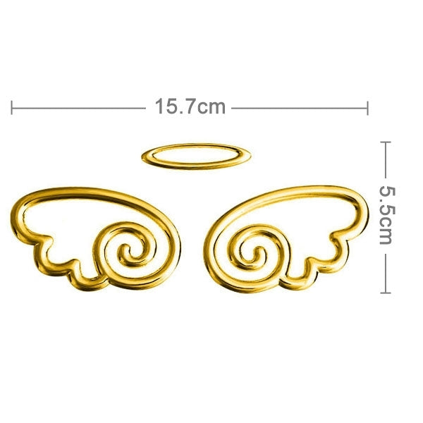 3D Wings Pattern Auto Emblem Logo Decoration Car Sticker, Size: 15.7cm x 5.5cm (approx.)(Gold) - Decorative Sticker by buy2fix | Online Shopping UK | buy2fix