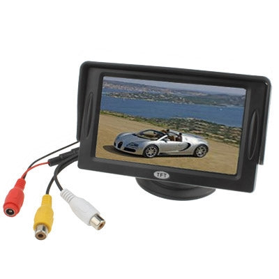 4.3 inch TFT LCD Car Rearview Monitor with Stand and Sun Shade(Black) - In Car by buy2fix | Online Shopping UK | buy2fix
