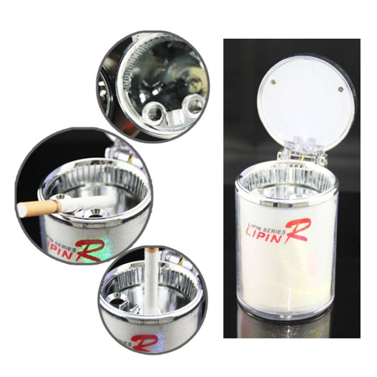 Portable 7 Color LED Light Car Automobile Ashtray Cigarette Holder, Size: 66 x 99 mm(White) - Ashtrays by buy2fix | Online Shopping UK | buy2fix