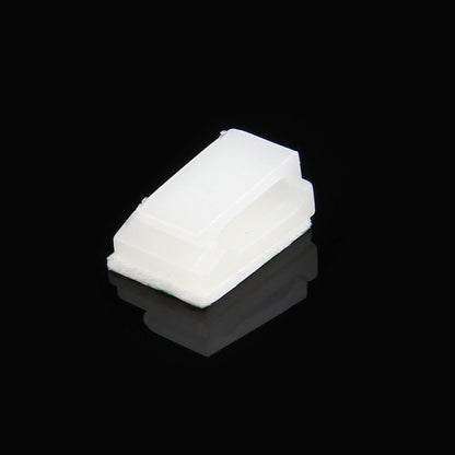 100 PCS Adhesive Backed Cable Clip  Set(White) - In Car by buy2fix | Online Shopping UK | buy2fix