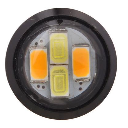 2 PCS 22.5mm 2W 200LM White + Yellow Light 4 LED SMD 5630 Eagle Eye Car Steering Light Daytime Running Light(Black) - In Car by buy2fix | Online Shopping UK | buy2fix