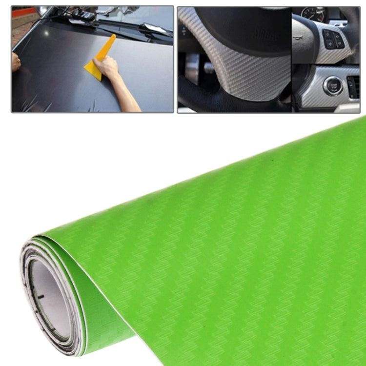 Car Decorative 3D Carbon Fiber PVC Sticker, Size: 127cm x 50cm(Green) - Auto Film by buy2fix | Online Shopping UK | buy2fix