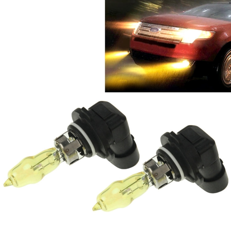 2 X 9005 HOD Halogen Bulbs 12V 100W 2400 LM 3500K Yellow Light Headlights - In Car by buy2fix | Online Shopping UK | buy2fix
