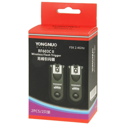 2 PCS YONGNUO RF603C II FSK 2.4GHz Wireless Flash Trigger with C1 Shutter Connecting Cable - Wireless Flash Trigger by YONGNUO | Online Shopping UK | buy2fix