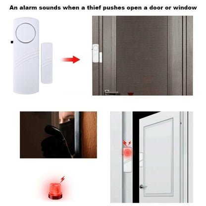 YL-333 Wireless Door Window Entry Safety Security Alarm(White) - Security by buy2fix | Online Shopping UK | buy2fix