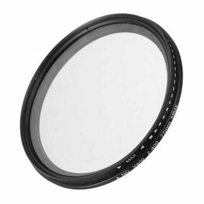 77mm ND Fader Neutral Density Adjustable Variable Filter ND 2 to ND 400 Filter(Black) - Camera Accessories by buy2fix | Online Shopping UK | buy2fix