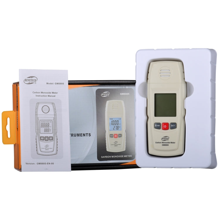 BENETECH GM8805 LCD Display Handheld Carbon Monoxide CO Monitor Detector Meter Tester, Measure Range: 0-1000ppm - Consumer Electronics by BENETECH | Online Shopping UK | buy2fix