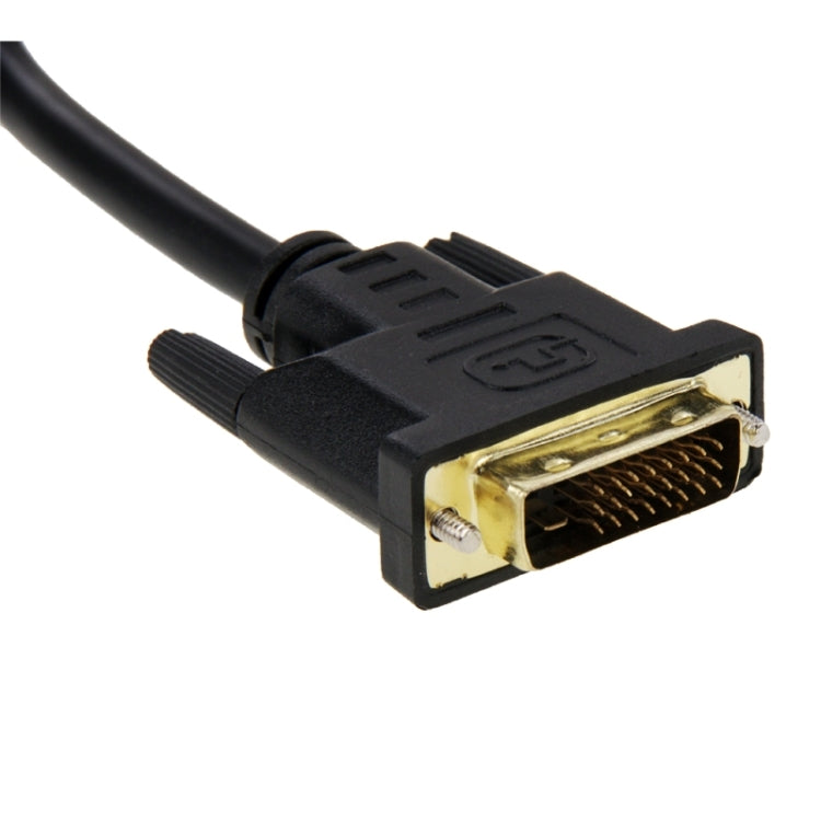 29.5cm DVI 24+1 Pin Male to 2 x HDMI Female Splitter Cable(Black) - Converter by buy2fix | Online Shopping UK | buy2fix