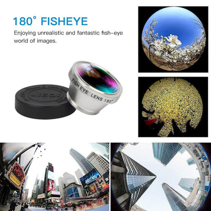 3 in 1 Photo Lens Kits (180 Degree Fisheye Lens + Super Wide Lens + Macro Lens), For iPhone, Galaxy, Sony, Lenovo, HTC, Huawei, Google, LG, Xiaomi, other Smartphones(Silver) - Combination Lens by buy2fix | Online Shopping UK | buy2fix