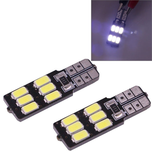 2 PCS T10 2.5W 100LM White Light 6 LED 5730 SMD CANBUS Car Signal Light Bulb - In Car by buy2fix | Online Shopping UK | buy2fix