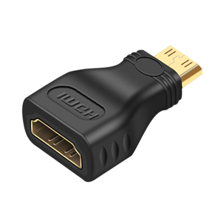 Gold Plated Mini HDMI Male to HDMI 19 Pin Female Adapter(Black) - Computer & Networking by buy2fix | Online Shopping UK | buy2fix