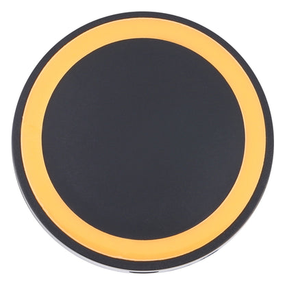 Universal QI Standard Round Wireless Charging Pad (Black + Orange) - Wireless Charger by buy2fix | Online Shopping UK | buy2fix