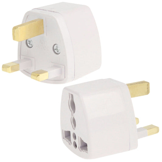 Plug Adapter, Travel Power Adaptor with UK Socket Plug(White) - Consumer Electronics by buy2fix | Online Shopping UK | buy2fix