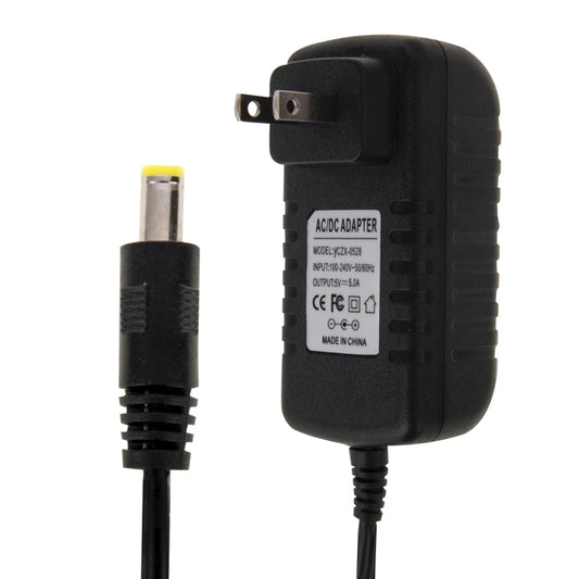 US Plug AC 100-240V to DC 5V 5A Power Adapter, Tips: 5.5 x 2.1mm, Cable Length: about 1.2m(Black) - Consumer Electronics by buy2fix | Online Shopping UK | buy2fix