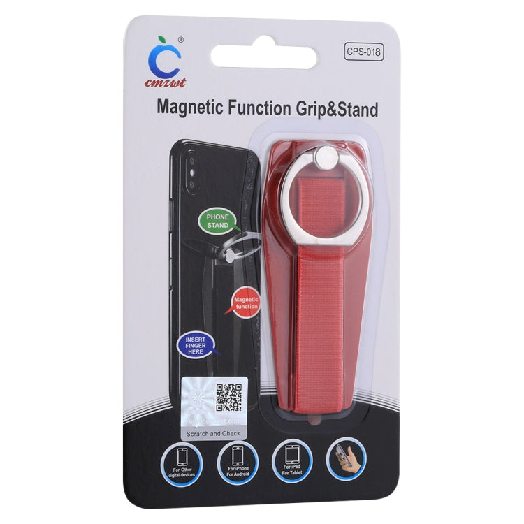 Universal Durable Finger Ring Phone Holder Sling Grip Anti-slip Stand(Red) - Ring Holder by buy2fix | Online Shopping UK | buy2fix