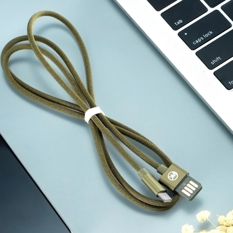 WK WDC-055a 2.4A Type-C / USB-C Babylon Aluminum Alloy Charging Data Cable, Length: 2m(Green) - USB-C & Type-C Cable by WK | Online Shopping UK | buy2fix