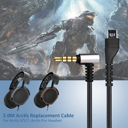 ZS0135 2 in 1 For SteelSeries Arctis 3 / 5 / 7 Earphone Audio Cable + Earphone Adapter Cable Set - Headset Accessories by buy2fix | Online Shopping UK | buy2fix