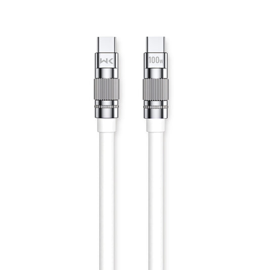 WK WDC-188 Qjie Series 100W USB-C/Type-C to USB-C/Type-C Fast Charge Data Cable, Length: 1m (White) -  by WK | Online Shopping UK | buy2fix