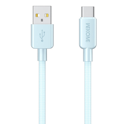 WEKOME WDC-03 Tidal Energy Series 6A USB to USB-C/Type-C Braided Data Cable, Length: 1m (Blue) -  by WK | Online Shopping UK | buy2fix