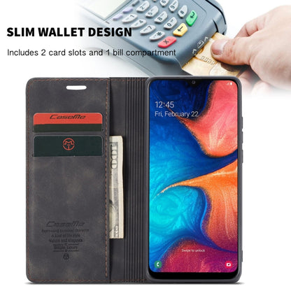 CaseMe-013 Multifunctional Retro Frosted Horizontal Flip Leather Case for Galaxy A20 / A30, with Card Slot & Holder & Wallet (Black) - Galaxy Phone Cases by CaseMe | Online Shopping UK | buy2fix