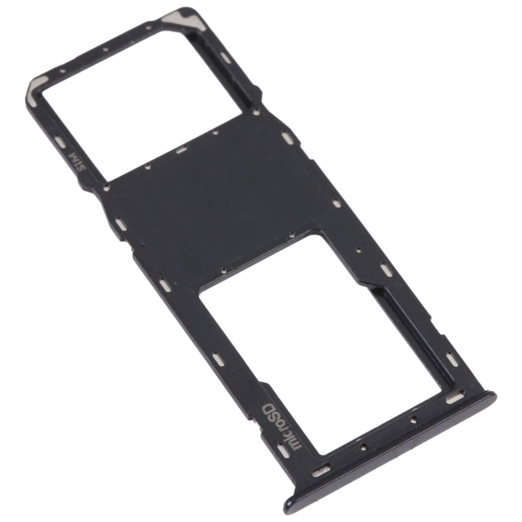 For Samsung Galaxy A03s SM-A037U Original SIM Card Tray + Micro SD card tray (Black) - Repair & Spare Parts by buy2fix | Online Shopping UK | buy2fix