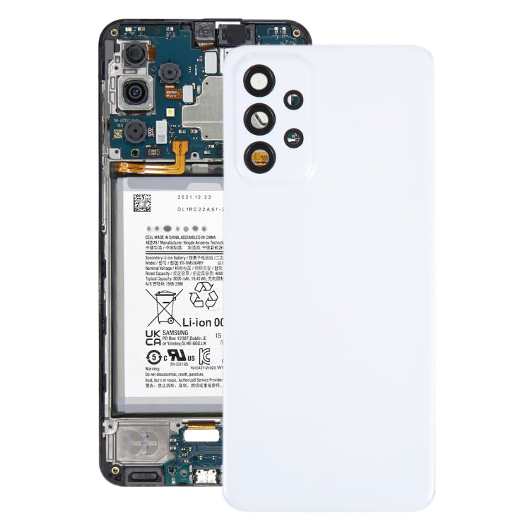 For Samsung Galaxy A23 5G SM-A236A Original Battery Back Cover with Camera Lens Cover(White) - Back Cover by buy2fix | Online Shopping UK | buy2fix