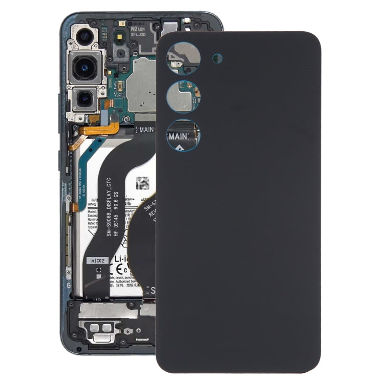 For Samsung Galaxy S23 SM-S911B OEM Glass Battery Back Cover(Black) - Repair & Spare Parts by buy2fix | Online Shopping UK | buy2fix