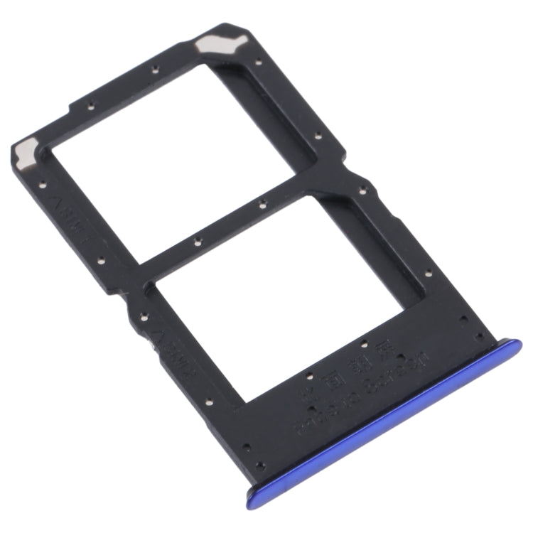 For OPPO Reno SIM Card Tray + SIM / Micro SD Card Tray (Blue) - Card Socket by buy2fix | Online Shopping UK | buy2fix