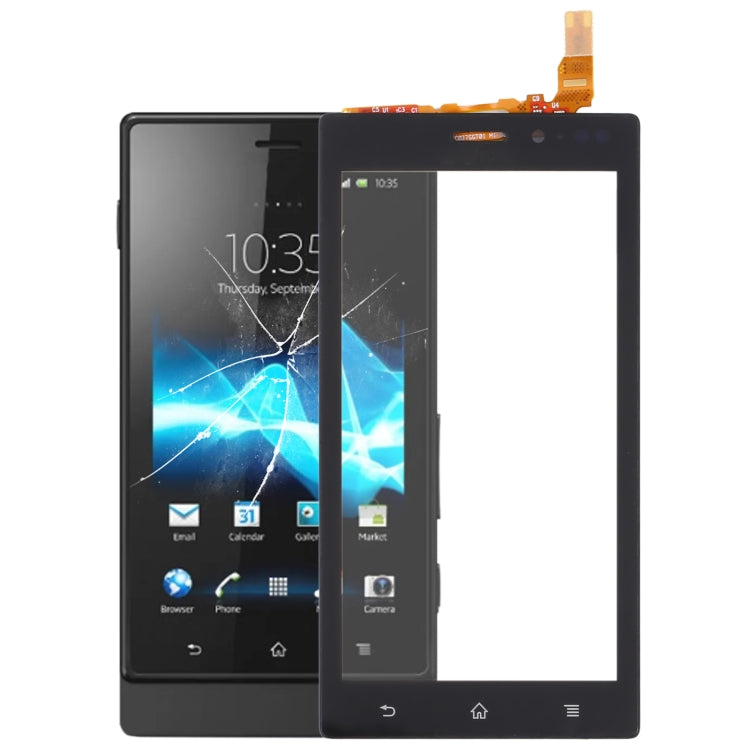 Original Touch Panel For Sony Xperia Sola MT27i(Black) - Repair & Spare Parts by buy2fix | Online Shopping UK | buy2fix