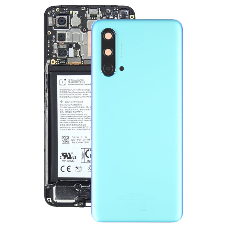 For OnePlus Nord CE Original Battery Back Cover with Camera Lens Cover(Blue) - Back Cover by buy2fix | Online Shopping UK | buy2fix