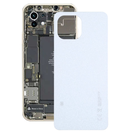 For Xiaomi 11 Lite 5G NE Original Battery Back Cover(White) - Back Cover by buy2fix | Online Shopping UK | buy2fix