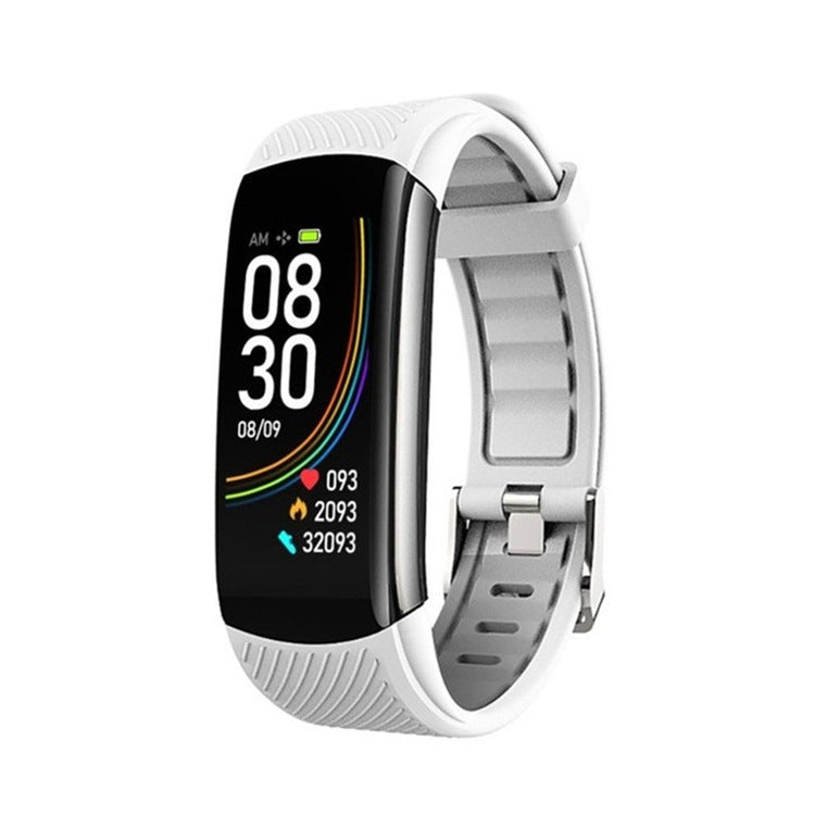 C6T 0.96inch Color Screen Smart Watch IP67 Waterproof,Support Temperature Monitoring/Heart Rate Monitoring/Blood Pressure Monitoring/Sleep Monitoring(White) - Smart Wear by buy2fix | Online Shopping UK | buy2fix
