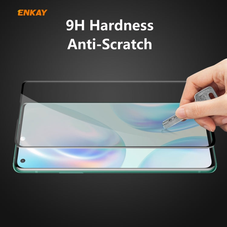 For OnePlus 8 ENKAY Hat-Prince 0.26mm 9H 3D Curved Heat Bending Privacy Anti-spy Full Screen Tempered Glass Film - Huawei Tempered Glass by ENKAY | Online Shopping UK | buy2fix