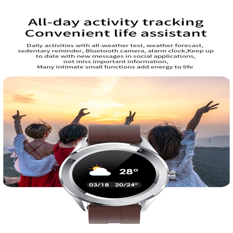 Y10 1.54inch Color Screen Smart Watch IP68 Waterproof,Support Heart Rate Monitoring/Blood Pressure Monitoring/Blood Oxygen Monitoring/Sleep Monitoring(Coffee) - Smart Wear by buy2fix | Online Shopping UK | buy2fix