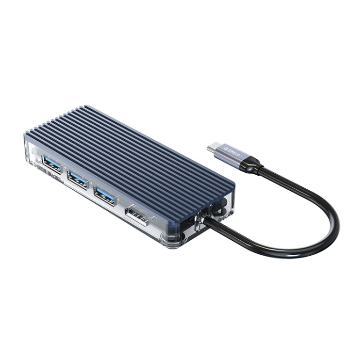 ORICO WB-6RJ 6 in 1 Type-C Transparent HUB - USB HUB by ORICO | Online Shopping UK | buy2fix