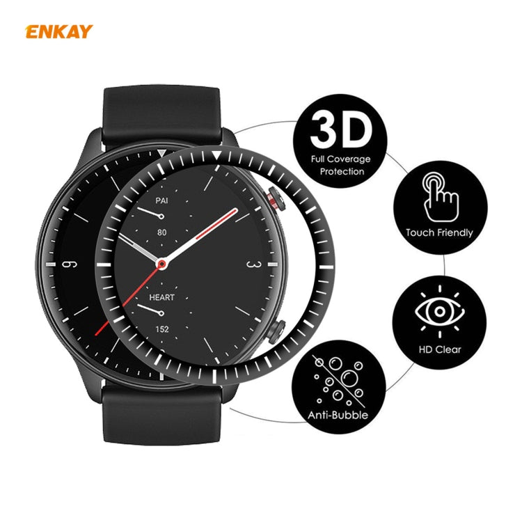 10 PCS For Amazfit GTR 2 ENKAY Hat-Prince 3D Full Screen Soft PC Edge + PMMA HD Screen Protector Film - Screen Protector by ENKAY | Online Shopping UK | buy2fix