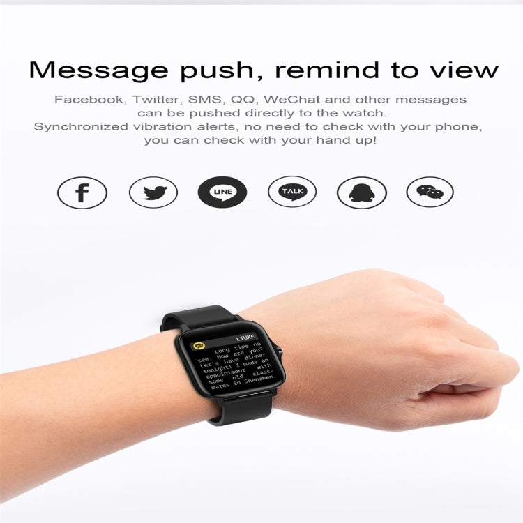 T42 1.7 inch Color Screen Smart Watch, IP67 Waterproof, Support Bluetooth Call/Heart Rate Monitoring/Blood Pressure Monitoring/Blood Oxygen Monitoring/Sleep Monitoring(Black) - Smart Wear by buy2fix | Online Shopping UK | buy2fix