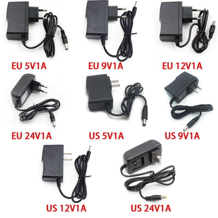 100-240V AC to DC Power Charger Adapter 5V 9V 12V 24V 1A 5.5mmx2.1mm (9V 1A EU Plug) - Power Supplies by buy2fix | Online Shopping UK | buy2fix