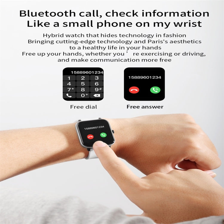 H10 1.54inch Color Screen Smart Watch IP67 Waterproof,Support Bluetooth Call/Heart Rate Monitoring/Blood Pressure Monitoring/Blood Oxygen Monitoring/Sleep Monitoring(Gray) - Smart Wear by buy2fix | Online Shopping UK | buy2fix