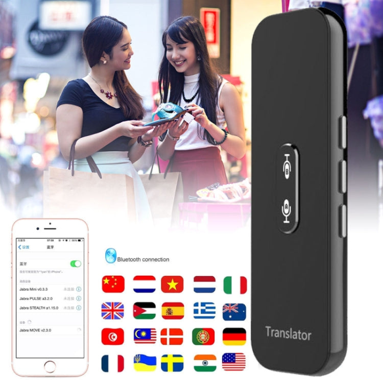 G6X Smart Real Time Voice Translator 40 Languages for Android IOS and Smartphone(Black) - Consumer Electronics by buy2fix | Online Shopping UK | buy2fix