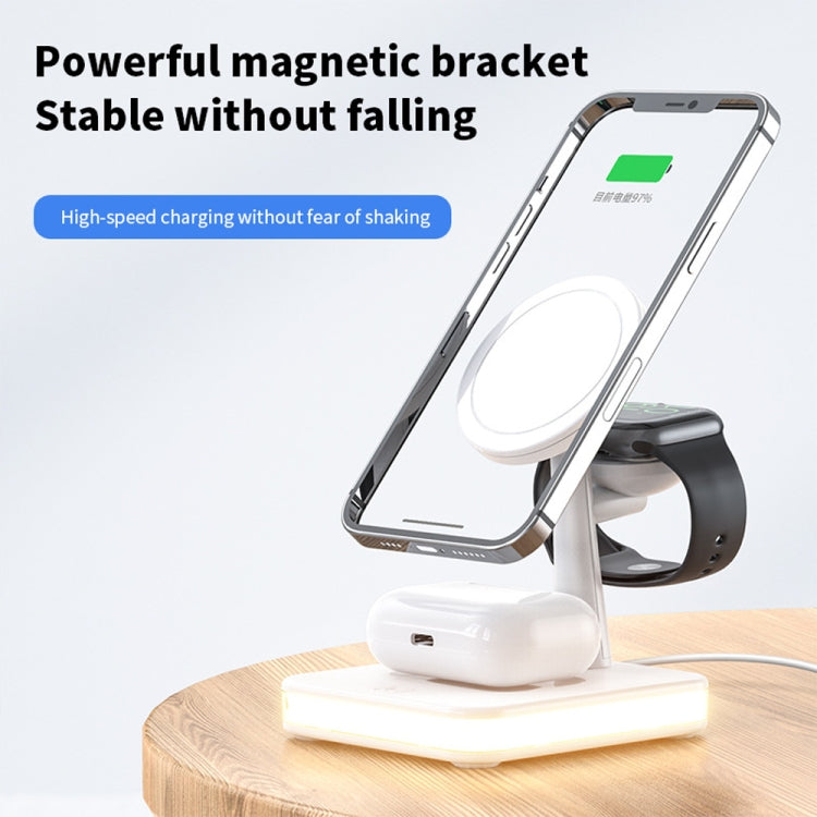 WX-991 Magnetic 4 in 1 Wireless Charger for iPhone / iWatch / AirPods or other Smart Phones(White) - Apple Accessories by buy2fix | Online Shopping UK | buy2fix