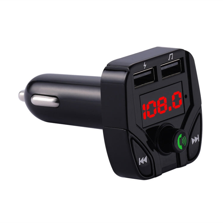 C4 Bluetooth MP3 Hands-free Car Device LCD FM Transmitter Dual USB Charger - In Car by buy2fix | Online Shopping UK | buy2fix