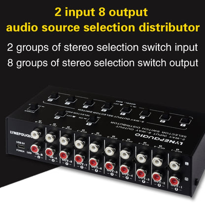 2 In 8 Out RCA Audio Frequency Signal Select Switch Distributor - Consumer Electronics by buy2fix | Online Shopping UK | buy2fix