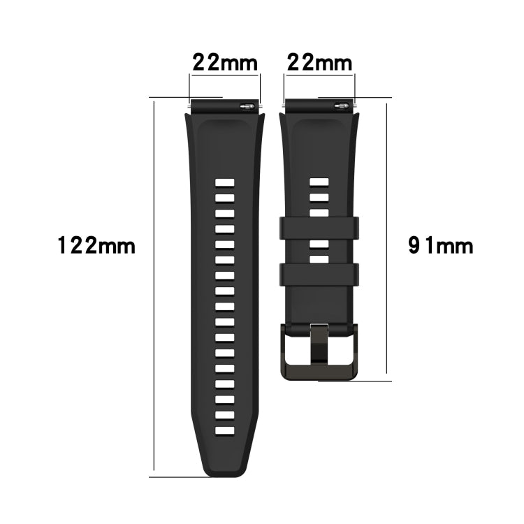 For Huawei Watch GT2 46MM 22mm Vertical Silicone Watch band(Red) - Watch Bands by buy2fix | Online Shopping UK | buy2fix