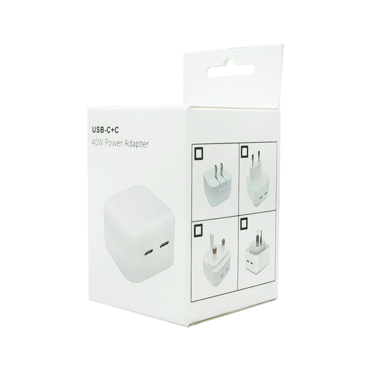 SDC-40W Dual PD USB-C / Type-C Charger for iPhone / iPad Series, UK Plug - Apple Accessories by buy2fix | Online Shopping UK | buy2fix