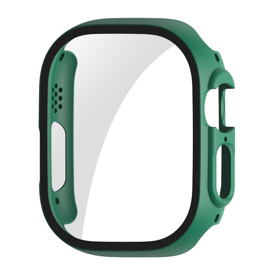 For Apple Watch Ultra / Ultra 2 49mm ENKAY PC Frame 9H Tempered Glass Case(Green) - Watch Cases by ENKAY | Online Shopping UK | buy2fix