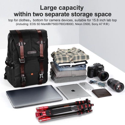 K&F CONCEPT KF13.092 Multifunctional Dual-layer Shockproof Waterproof Camera Backpack Travel Tripod Bag - Backpack by K&F | Online Shopping UK | buy2fix